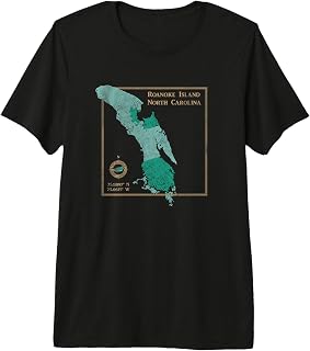Historic Roanoke Island, North Carolina map souvenir shirt