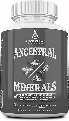 Ancestral Supplements Minerales y electrolitos con magnesio, potasio, sodio, apoya la hidratación óptima, la salud inmunológica, el rendimiento