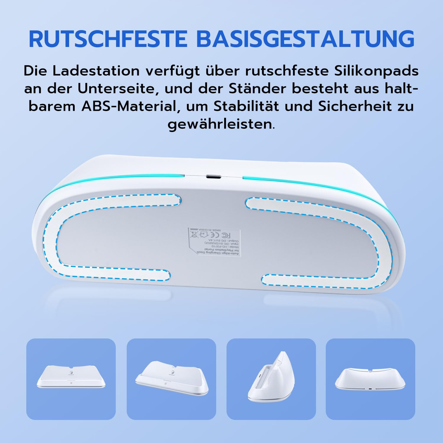 Mcbazel Ladestation für PS Portal Remote Player, PS Portal Remote Player Ladegerät mit RGB-Licht