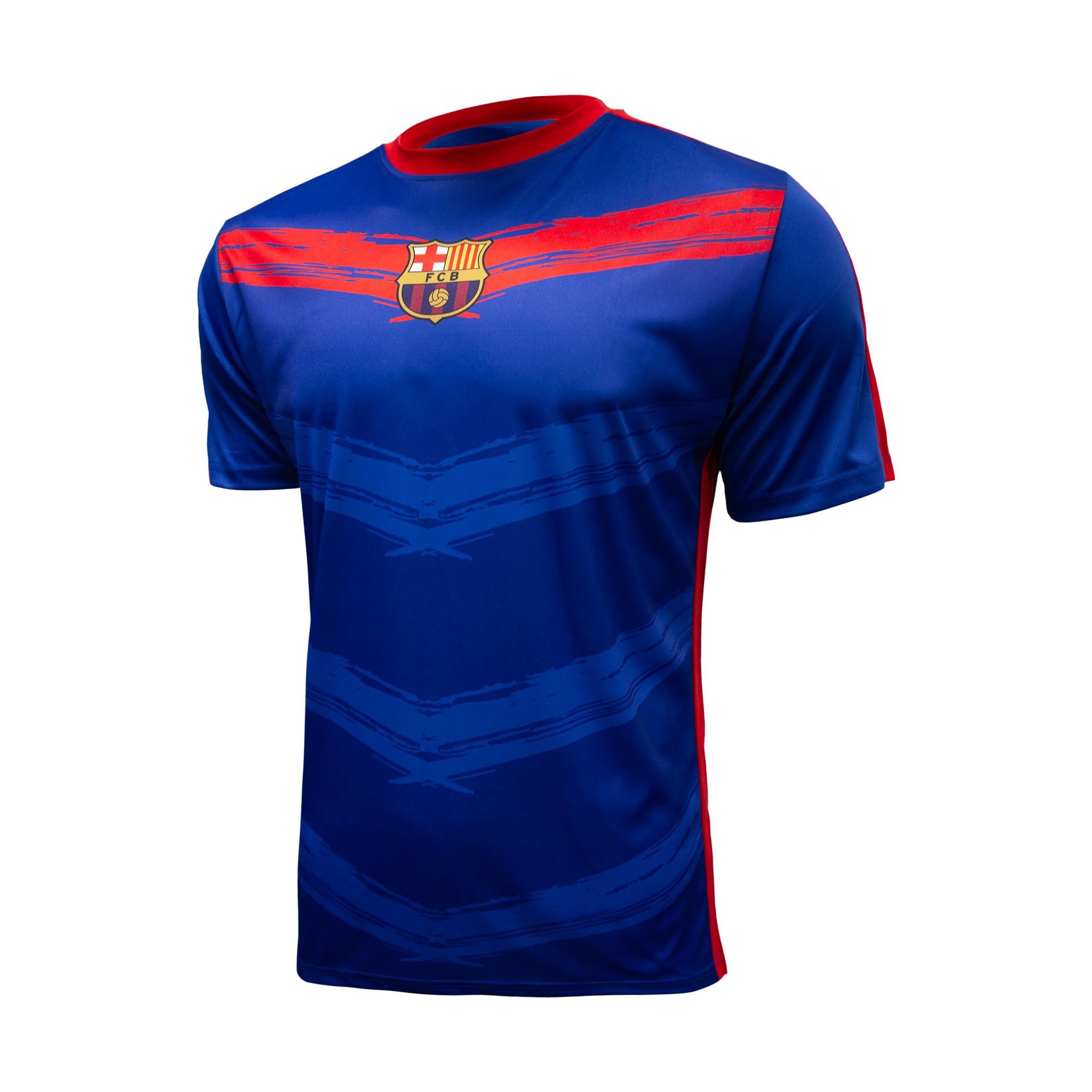Icon Sports Men's Woven Patch Polo Shirt, Fcb66pf-blue, L — image 1