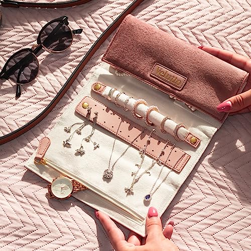Velutto-Luxury-Travel-Jewelry-Organizer-Velvet-Jewelry-Roll-Jewelry-case-Jewelry-Holder-Organizer-Earring-Necklace-Ring-Bracelet-Organizer-Travel-Size-Jewelry-Bag