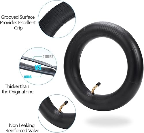 Miniatura 3 de Paquete de 2 tubos interiores de 10 x 2.50 pulgadas más gruesos para scooters eléctricos y mini bicicletas (incluye 2 palancas de neumáticos para un
