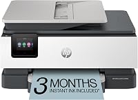HP OfficeJet Pro 8135e Wireless All-in-One Color Printer: AI-Enabled Print Scan Copy Fax Duplex ADF for Home Office + Instant Ink Trial