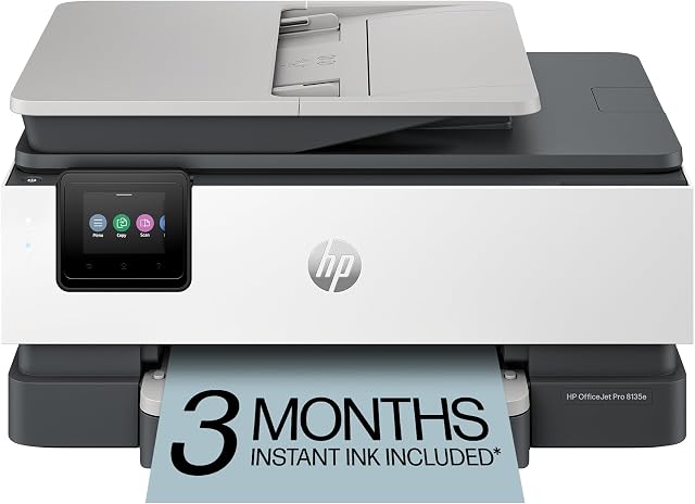 HP OfficeJet Pro 8135e Wireless All-in-One Colour Printer, Scanner, Copier with Bonus 3 Months Instant Ink