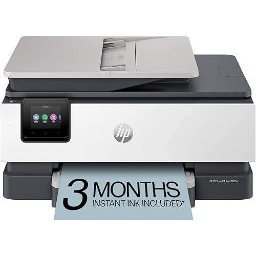 HP OfficeJet Pro 8135e Wireless All-in-One Color Inkjet Printer, Print, scan, copy, fax, ADF, Duplex printing Best-for-home office, 3 month Instant Ink trial included, AI-enabled (40Q35A)