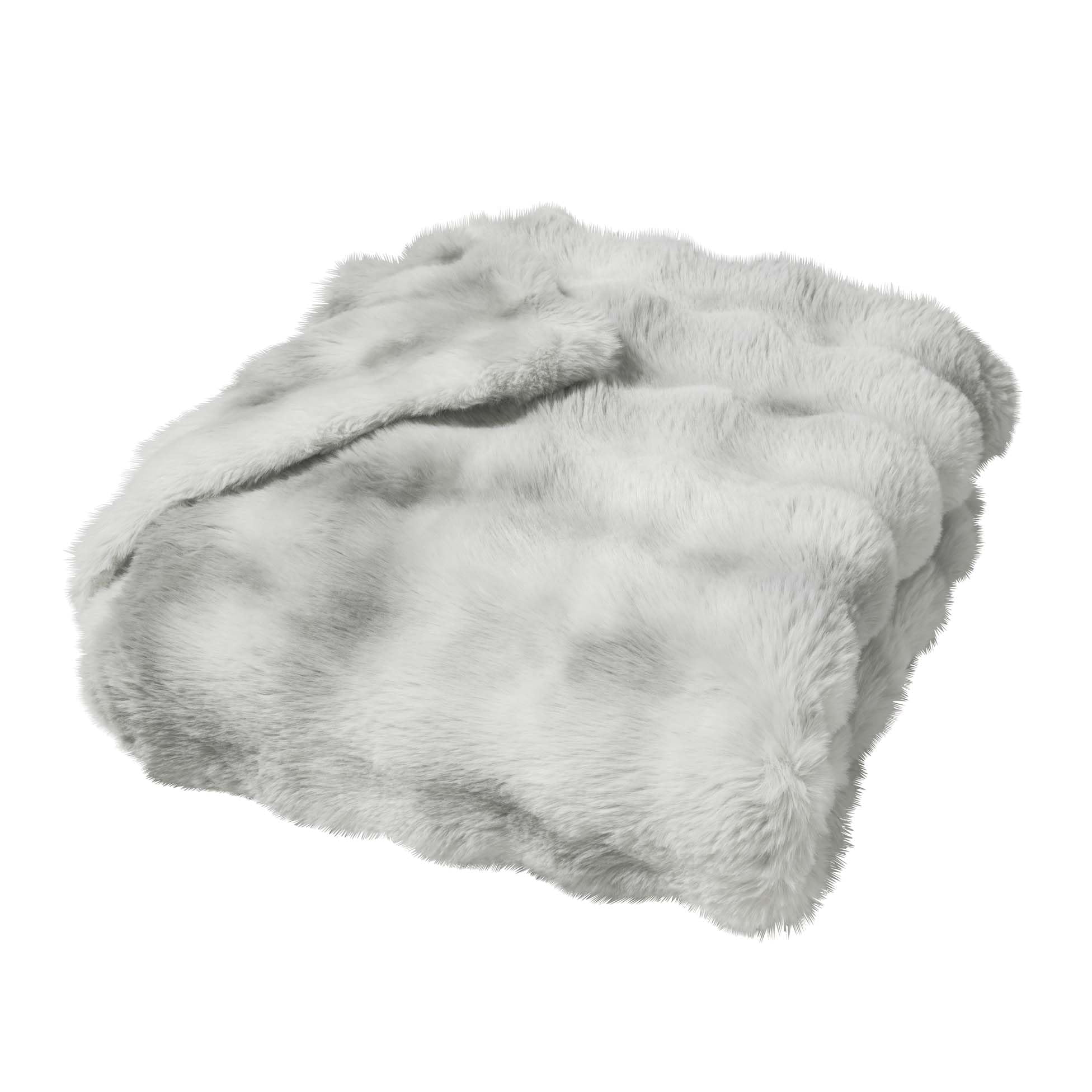 Plaid Hiver Chaud (125 x 150 cm) Mounty Gris, Imitation Fourrure