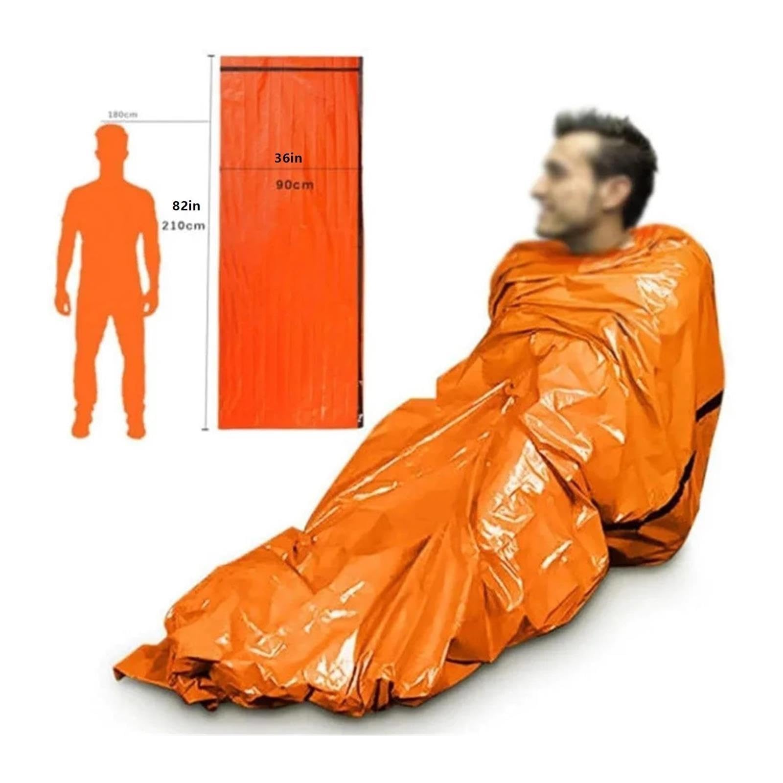 Saco Térmico Reflectante con Bolsa para Camping Senderismo Aire Libre