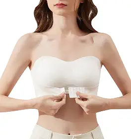 Sutiã tomara-que-caia para mulheres, push up, sem fio, acolchoado, invisível sem costura, com suporte