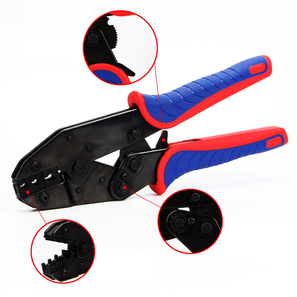 KF CPTEC 6 stuks krimptang voor coaxkabel, geïsoleerde