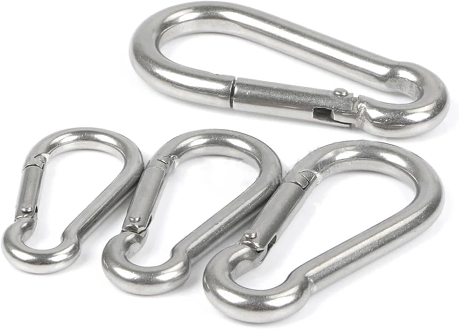 Snap Clips Snap Hooks 304/316 Stainless Steel Heavy Duty Clip Spring Hook Buckle Outdoor Camping Tools(M9x90mm,304 Stainless Steel)