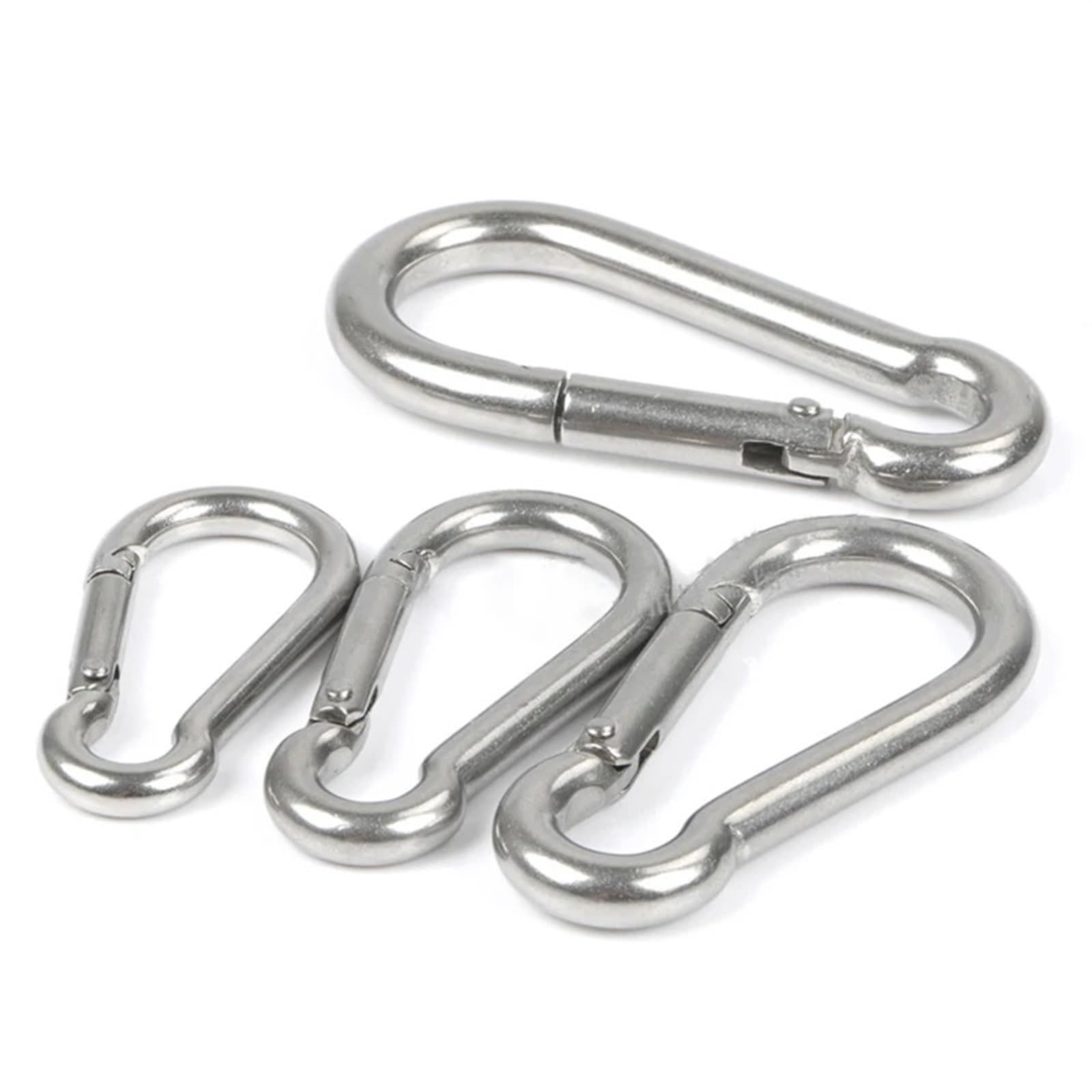 Clip a Scatto Moschettoni in Acciaio Inossidabile 304/316 for impieghi gravosi, con Clip a Molla, Fibbia di Sicurezza, Attrezzi da Campeggio for Esterni(M11x120mm,316 Stainless Steel)