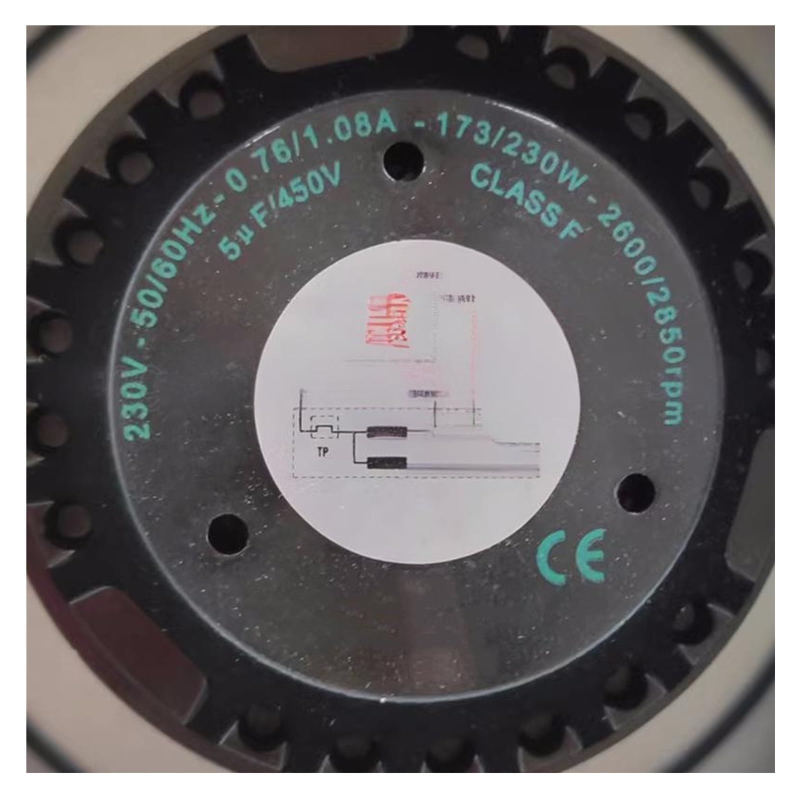 FSBNMNXPQ FJ250N0000 230V 50/60Hz 0.76/1.08A 173/230W Fan