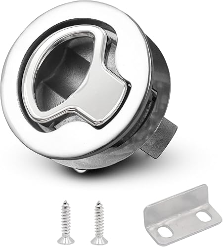 Atibin Cerraduras de acero al ras del gabinete Barco Cerradura marina del pestillo al ras Cubierta de escotilla Cerradura de acero Cerraduras de