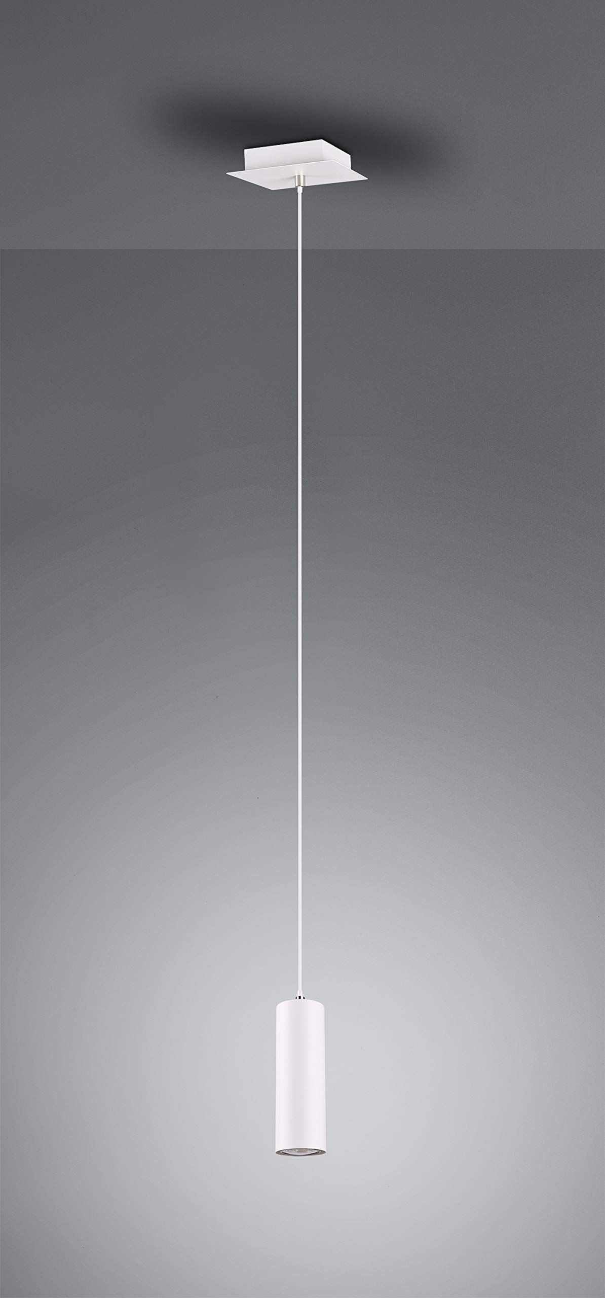Trio Leuchten Lampa wisząca Marley 312400101, metal biały matowy, wahadło 1-punktowe, bez 1 x GU10