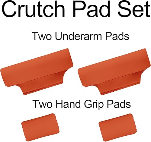 Miniatura 14 de Fundas de almohadilla para muletas para axilas y agarre de mano con mango universal para antebrazo, juegos de cojines acolchados accesorios