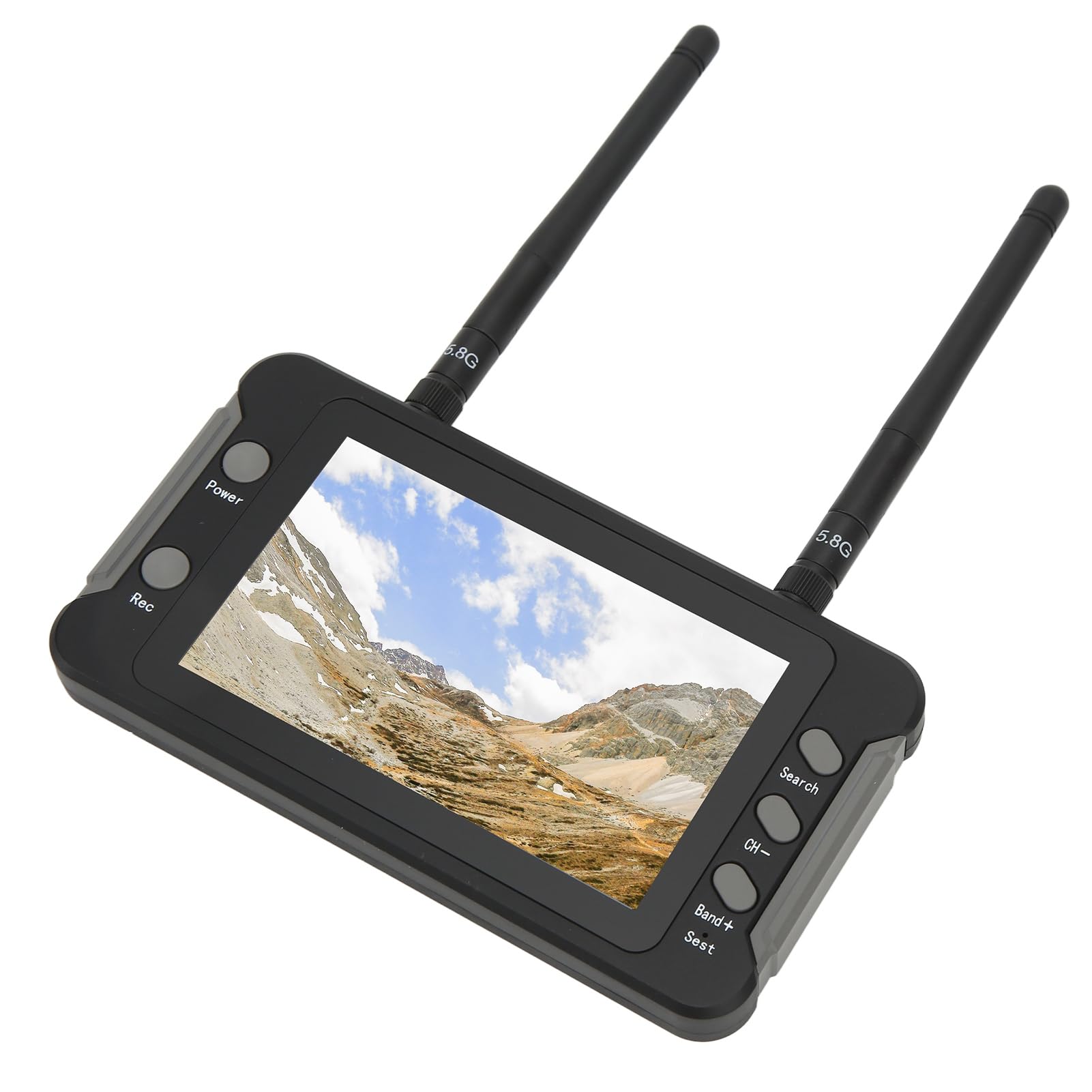 FPV Ricevitore Monitor, Multi Modalità RC Drone Display Schermo Stabile Segnale 5.8GHz 40CH DVR Funzione per Quadcopter