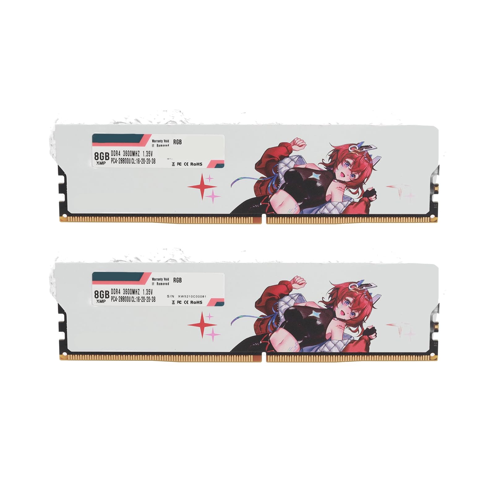 Generic Pamięć RAM DDR4, XMP2.0 Rozpraszanie Ciepła Stabilna wydajność Moduł Pamięci Stacjonarnej 3600 MHz Komputer do Gier (16 GB (2x8 GB))