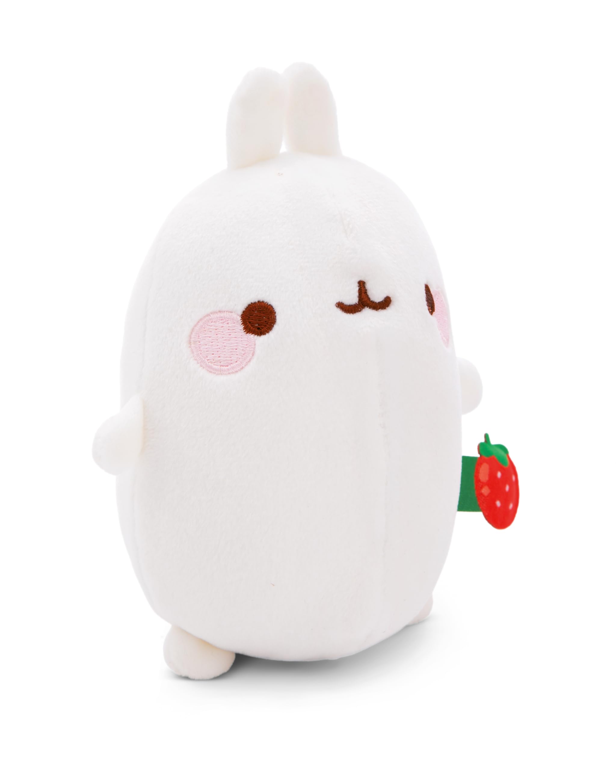 NICI soft toy MOLANG with bell 12cm white - Cuddly toy for babies and toddlers to grab, cuddle, discover and fall asleep with - 49484