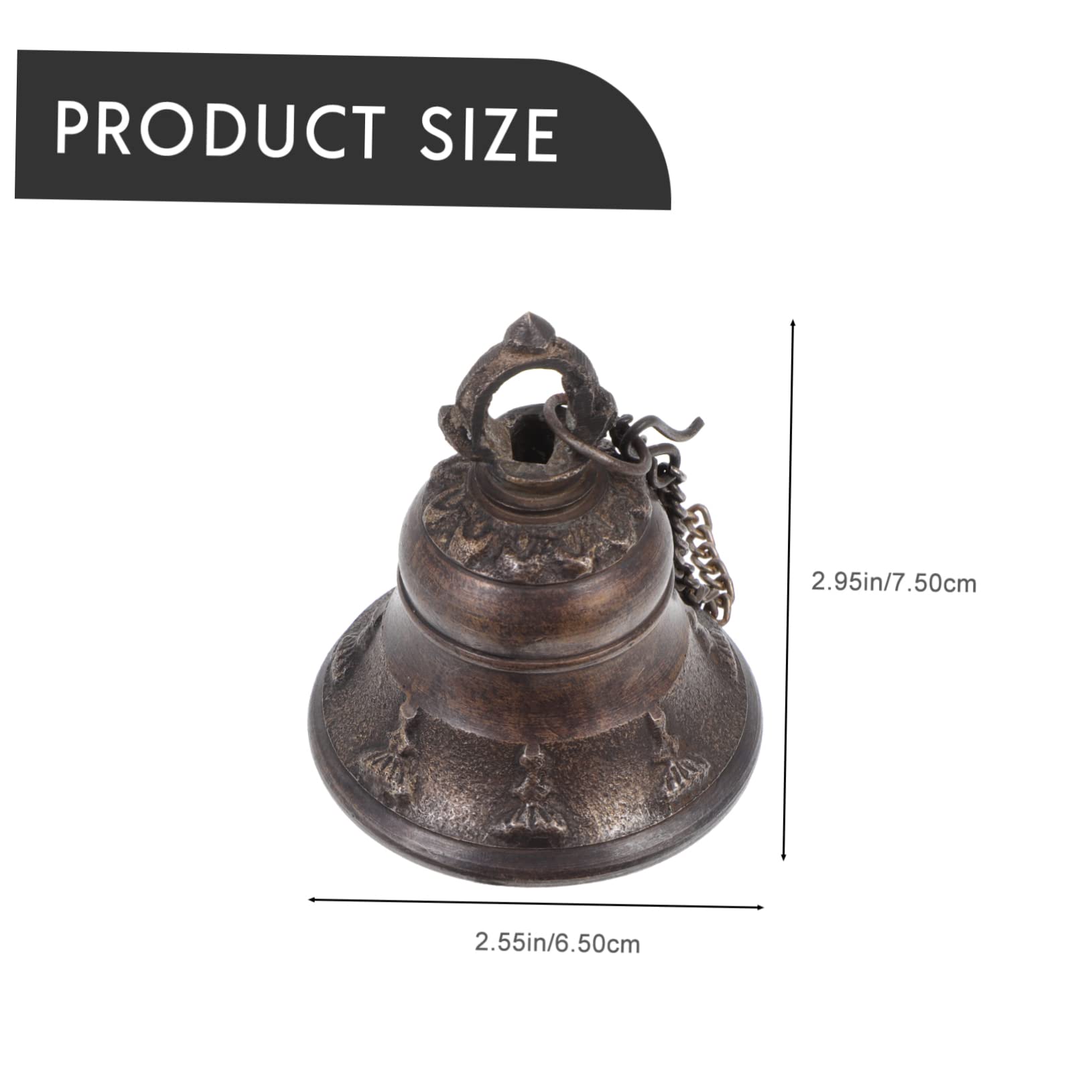 Campana Sospesa Decorativa da Giardino in Ottone Coffee | Design Creativo, Facile da Appendere, per Cortile e Giardino, Stile Tradizionale