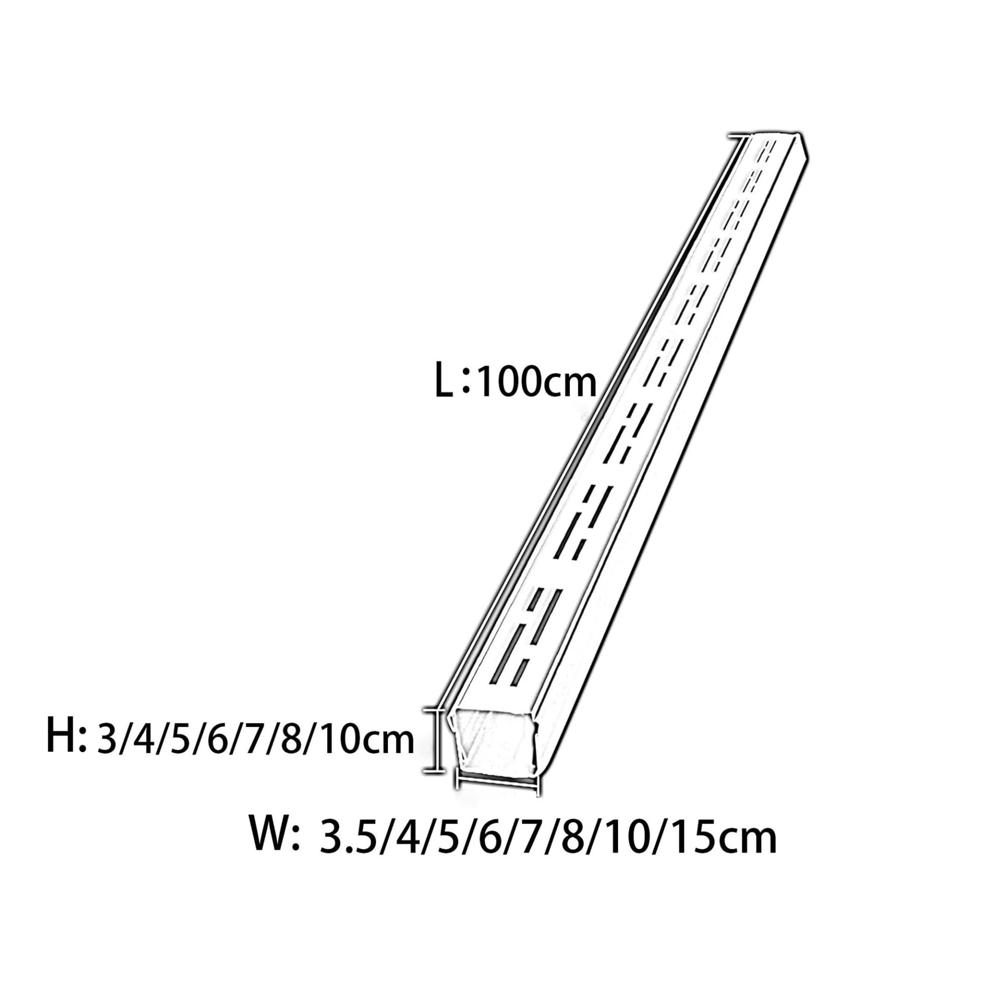 JINMLBO Stainless Steel Floor Drainage Trench, Outdoor Sidewalk Bath Floor Drainage Kit, Rectangular Drainage Trench for Indoor Outdoor Decor(100x8x5cm)