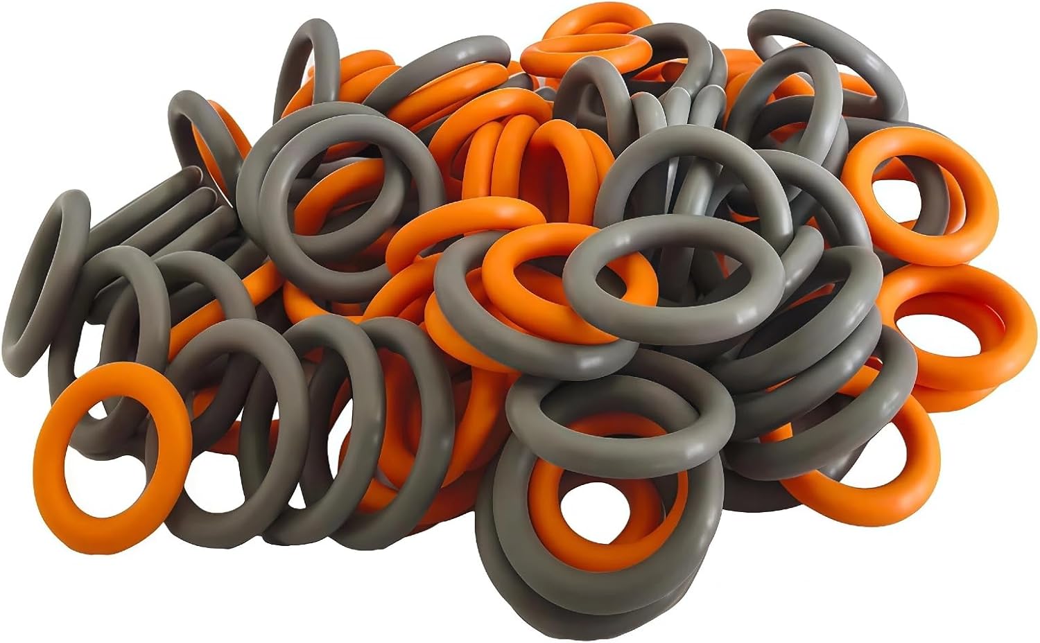 200-Pack (100+100) 1/4" 3/8" Pressure Washer Quick Connect O-Rings Kit, Orange and Grey Colored, Compatible with M22 Quick Connect Coupler Replacement