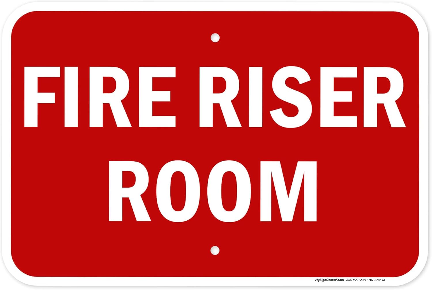 Fire Riser Room Sign, 12x18 Inches, Rust Free .063 Aluminum, Fade Resistant, Made in USA by My Sign Center