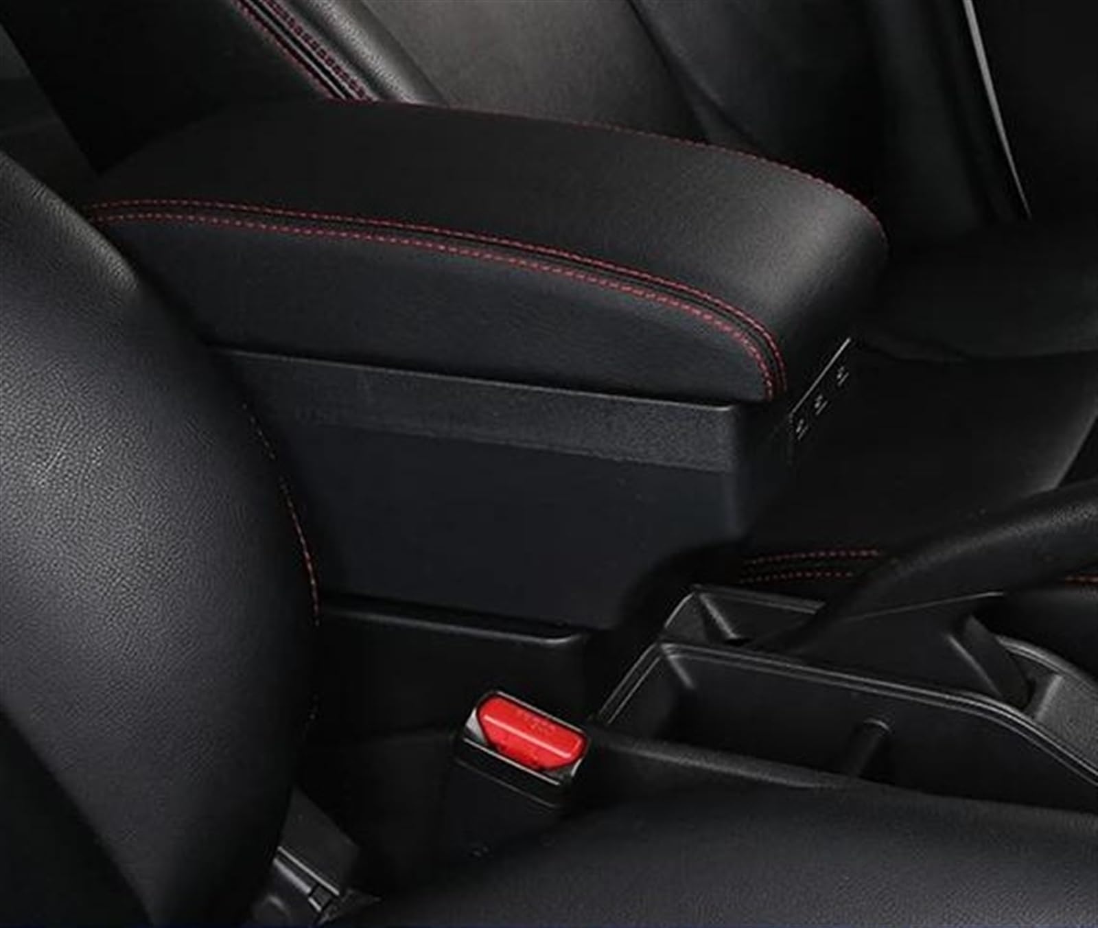 Car Center Console Armrest Box Storage For Swift 2005-2023(C1 Black red 7USB)