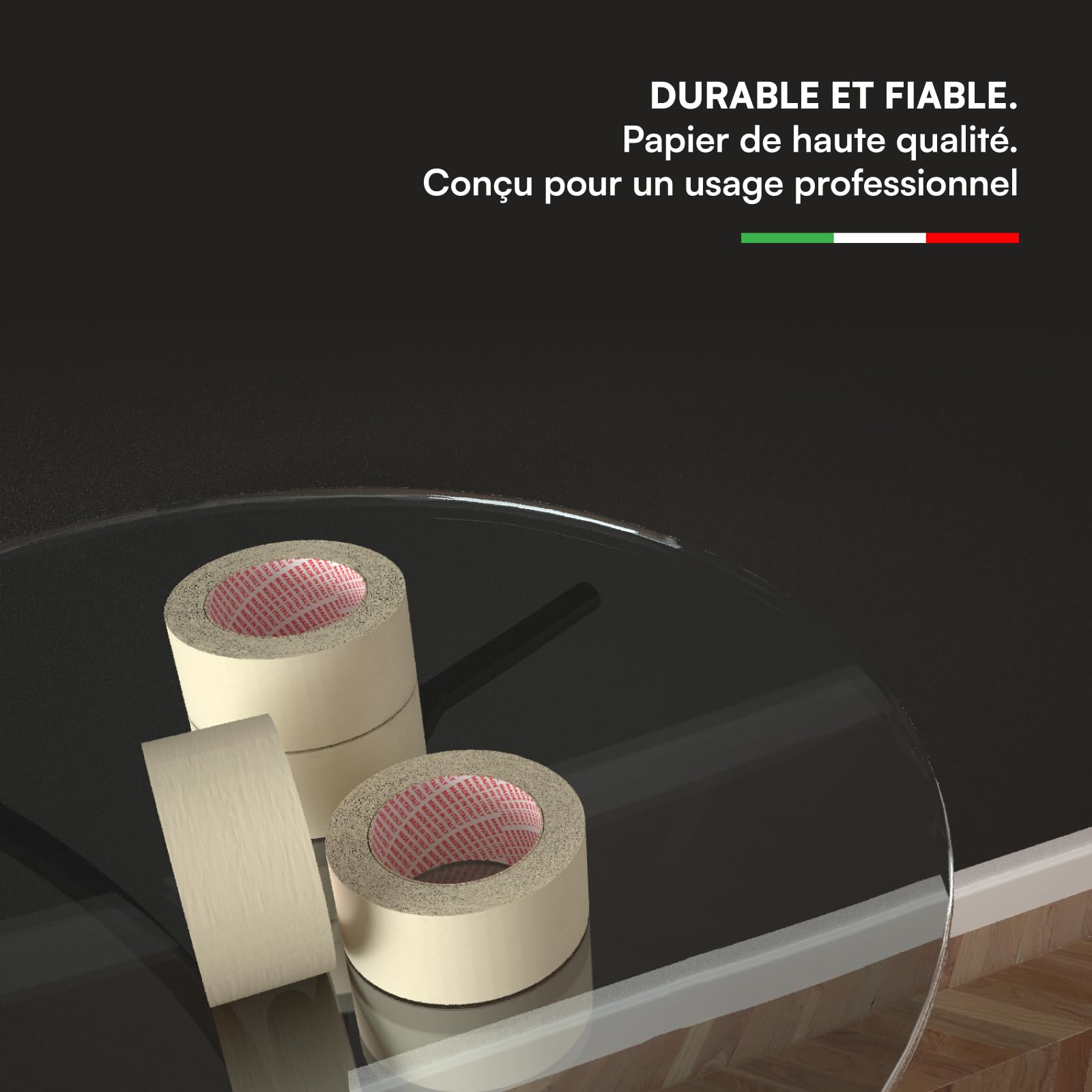 6x Ruban de Masquage 50mm x 50m - Pour Peinture et Masquage - Adhésif Sans Laisser de Résidus - Ruban Papier