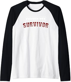 Vaccinated Funny Humor Graphic Tshirt Chicken Pox Survivor Raglan Baseball Tee