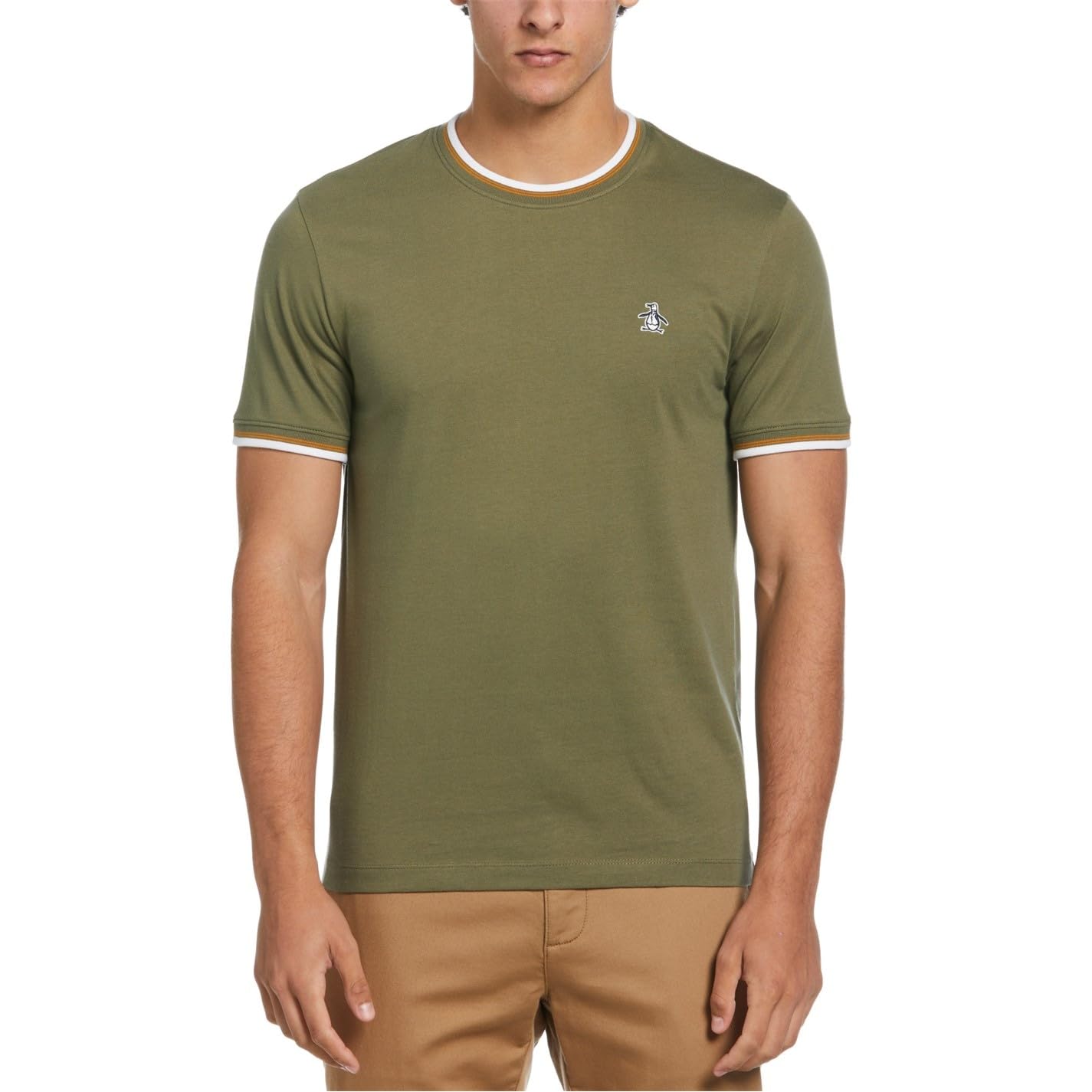 Original Penguin Men's Dusty Olive Ss Tpd T-Shirt M