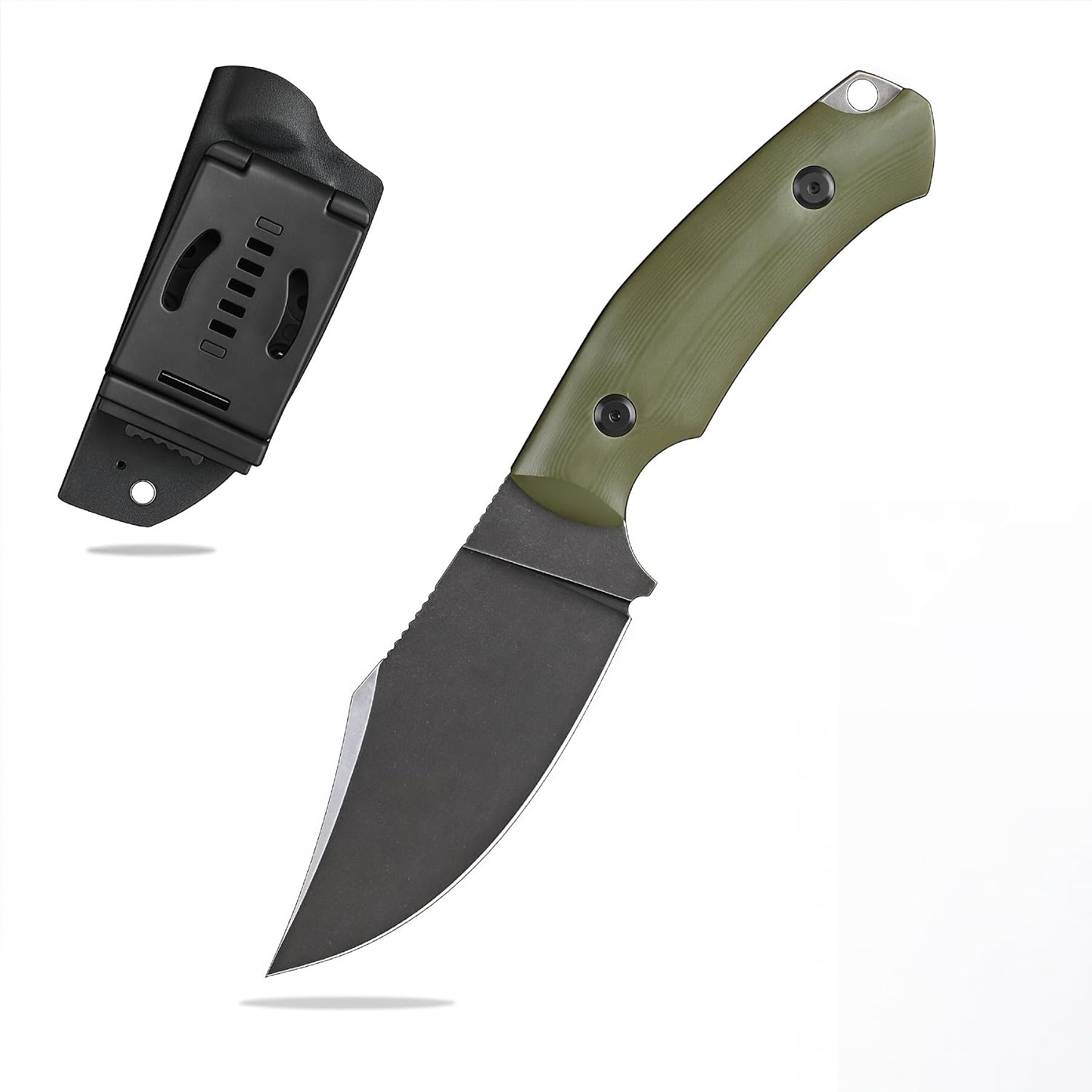 Knife, Camping Knives & Tools, 14C28N Steel, HRC 60-61, Fixed Blade, Hunting Knife with non-slip G10 Handle, Kydex Sheath, Full Tang Outdoor Knife for Bushcraft, Hiking Gear, Gifts for Men