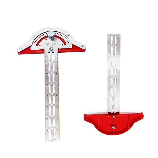 Regla medidora y transportador madera 10 inch Metal miniatura 8