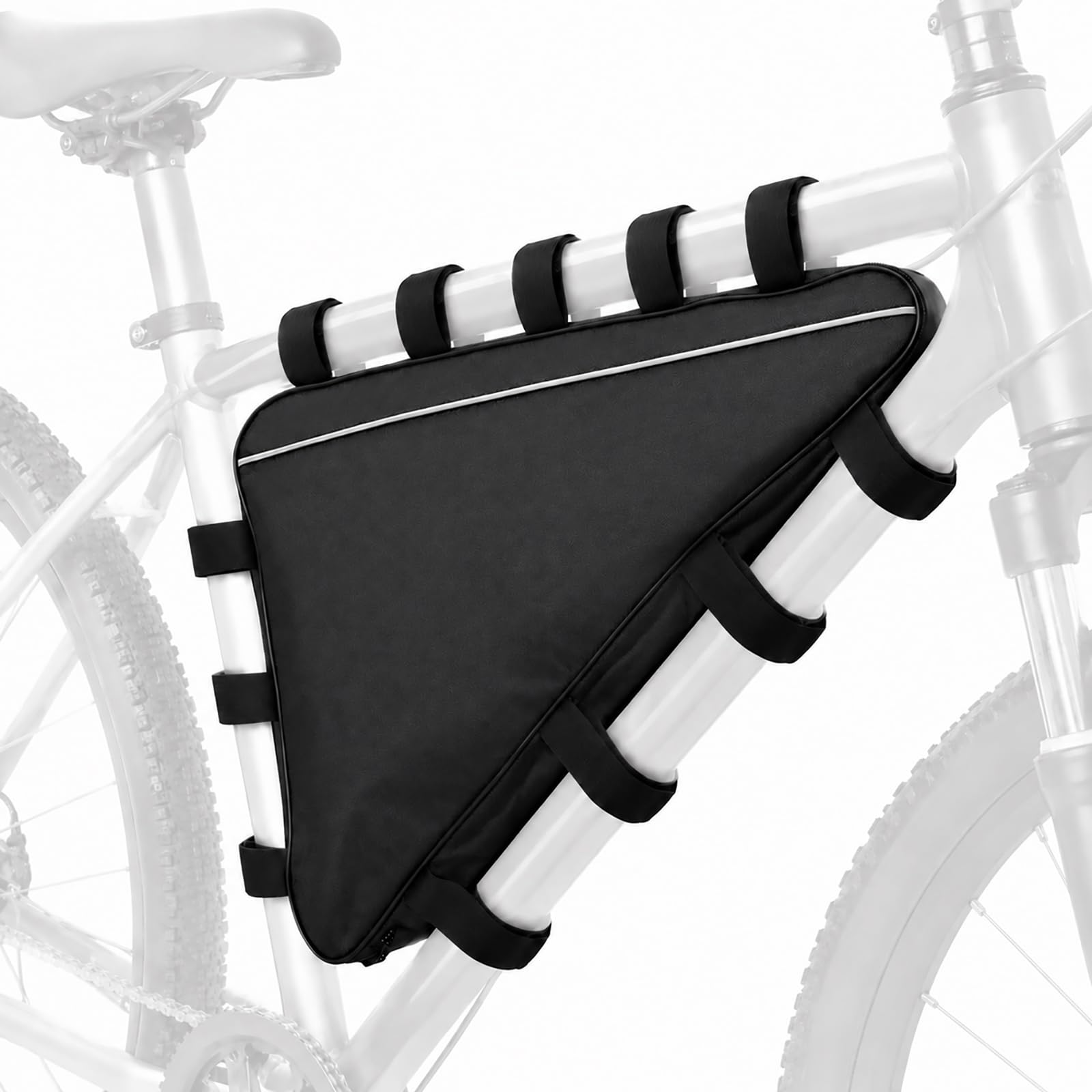 RUHUHUR Ebike Battery Bag,49x41x30cm Large Waterproof Triangle Storage Bag,1680D Oxford Bag for Easy Installation and Secure Storage,Secure Mount Cycling Pannier for Commuting and Touring