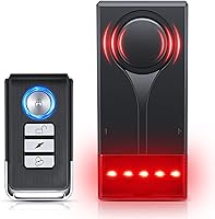 Electop 108dB Car Anti-Theft Vibration Alarm with Wireless Remote, Sound & Light Alert, Magnetic Mount Vehicle Security System