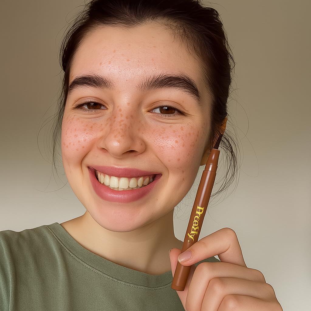 Natural, Realistic Faux Freckles with Felt Tip Applicator, Quick-Drying, Long-Lasting, Waterproof Freckle Pen - Image 3