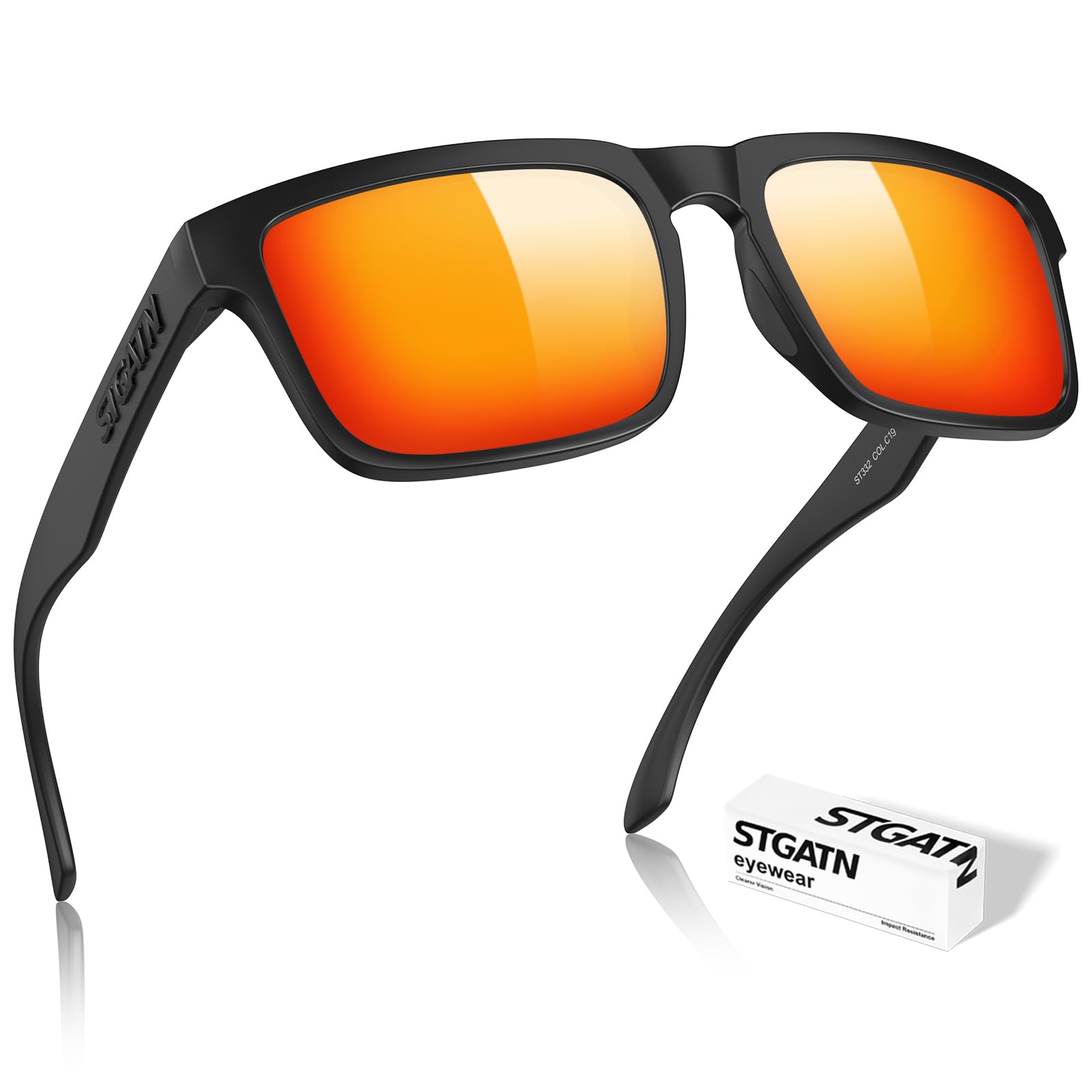 STGATN Grosse Köpfe XL Sonnenbrille Herren Polarisiert und UV Schutz, 155 MM Klassisch Übergroße Sonnenbrillen für Big Heads, TR90 ultraleichte Sportbrille für Fahren, Laufen, Angeln und Bergsteigen