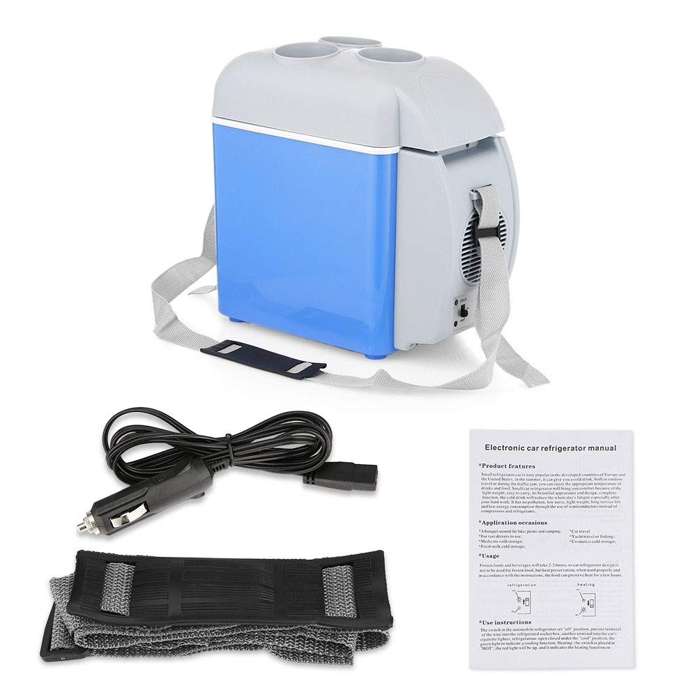 Mediawave Store - Frigo Portatile 079054 per Auto e Camping 2 in 1, Funzione Caldo e Freddo, Mini Frigorifero Portatile 12V da Viaggio e Campeggio 7,5 Litri