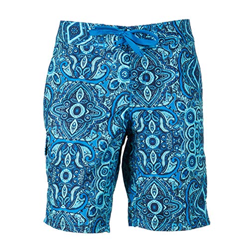 Kanu Surf Women's Plus Marina UPF 50+ Active Swim Board Shorts (Reg & Plus Sizes), Bisma Blue, 1X
