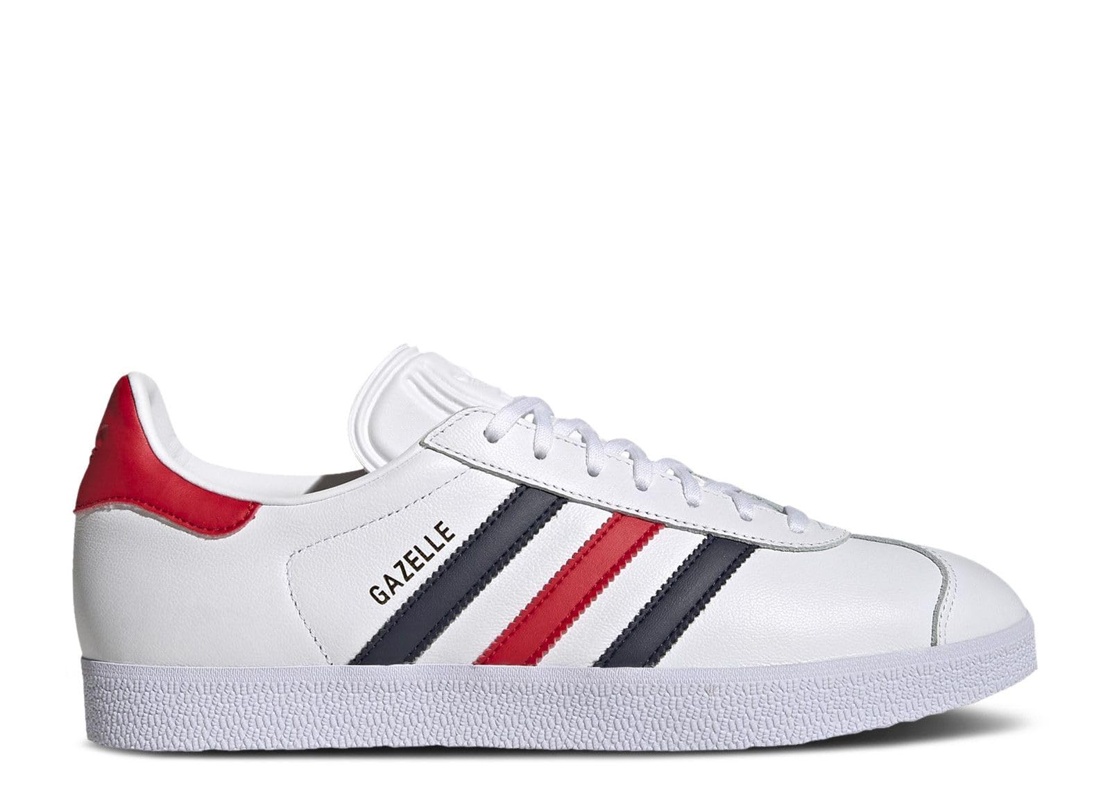 adidas Gazelle Men Shoes, White/Legend Ink/Collegiate Red, Size 11.5