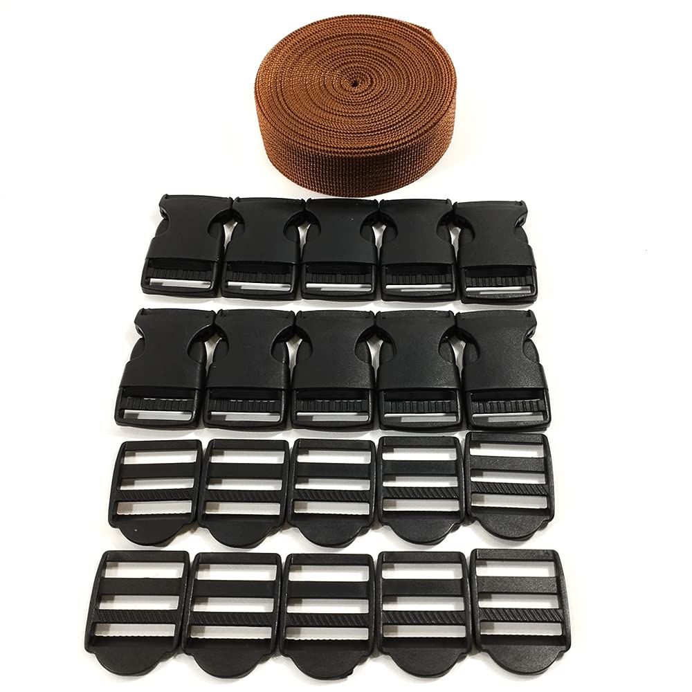 Backpack Strap (5 Meter x 38mm) + 20 Plastic Buckles Straps - Image 3