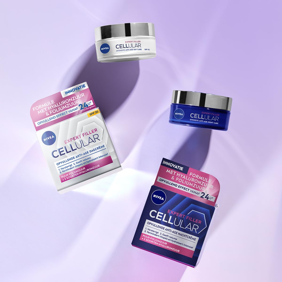 NIVEA Paquete de 2 - Crema de Día y Noche Cellular Filler 2 x 50 ml