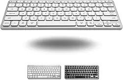 Macally Teclado Bluetooth compacto para Mac – conectividade premium para vários dispositivos – Teclado sem fio Apple compatível com MacBook Pro/Air, iMac, Mac mini, iPad, laptop e PC