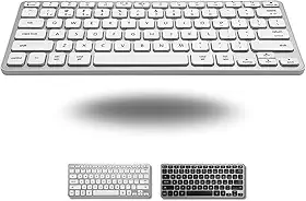 Macally Teclado Bluetooth compacto para Mac – conectividade premium para vários dispositivos – Teclado sem fio Apple compatível com MacBook Pro/Air, iMac, Mac mini, iPad, laptop e PC