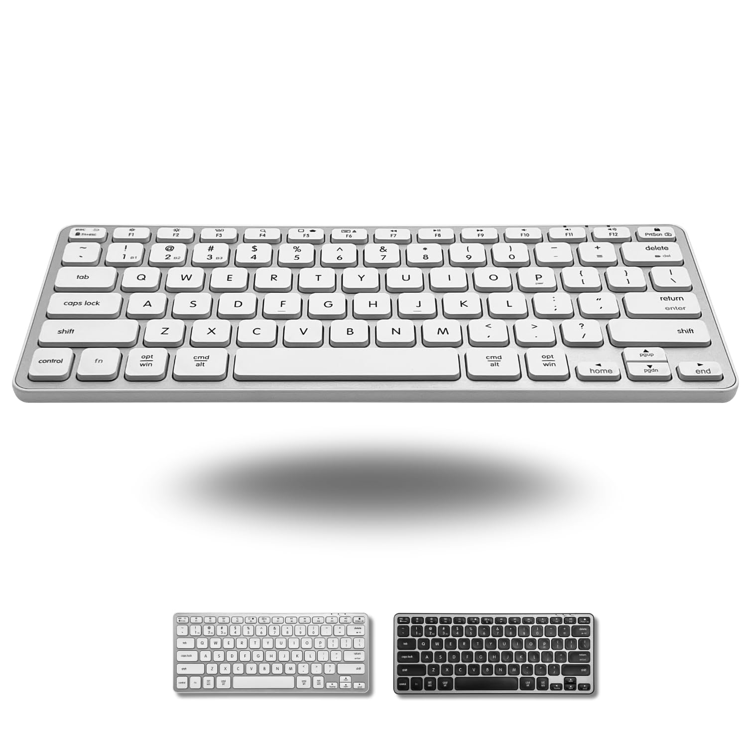 MacallyCompact Bluetooth Keyboard for Mac - Premium Multi Device Connectivity - Compatible Apple Wireless Keyboard for MacBook Pro/Air, iMac, Mac mini, iPad, Laptop, and PC