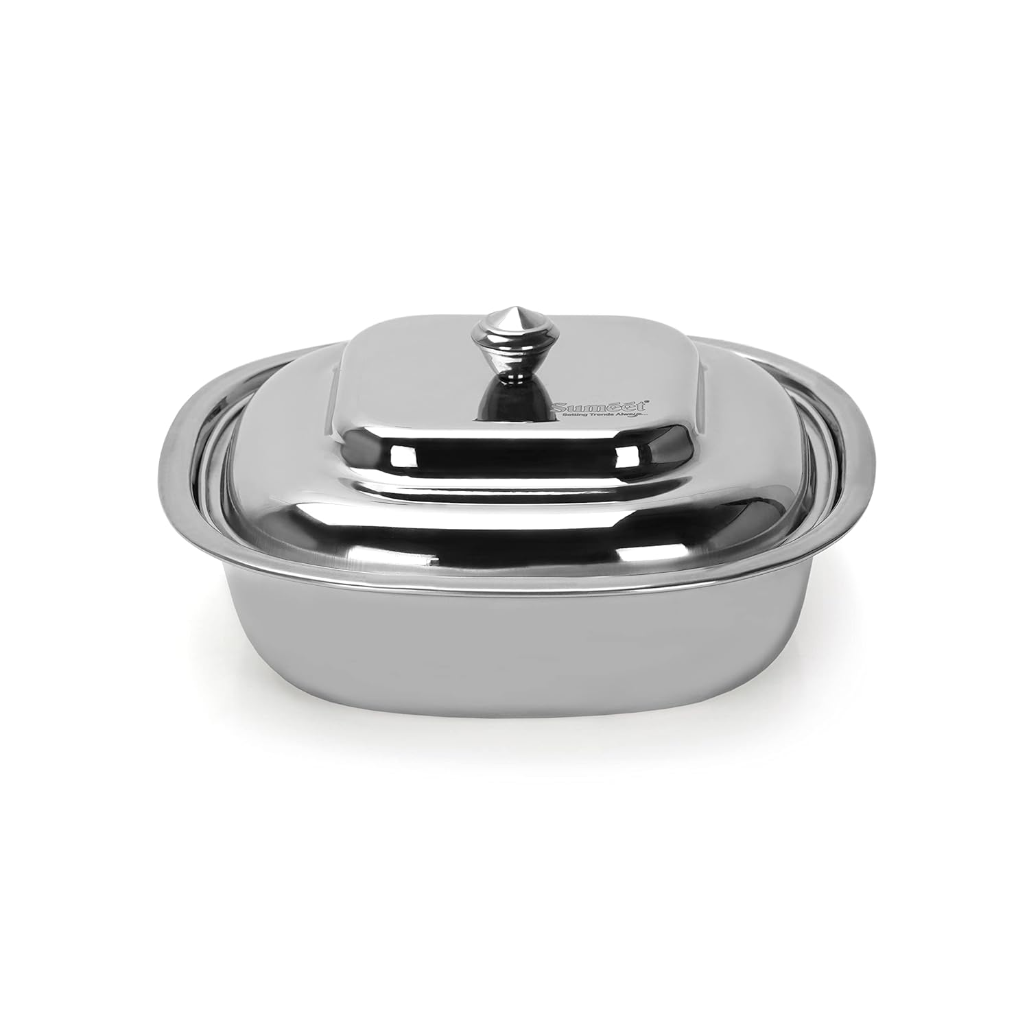 Buy Sumeet Stainless Steel Square Serving Bowl/Curry Bowl/Gravy Pot