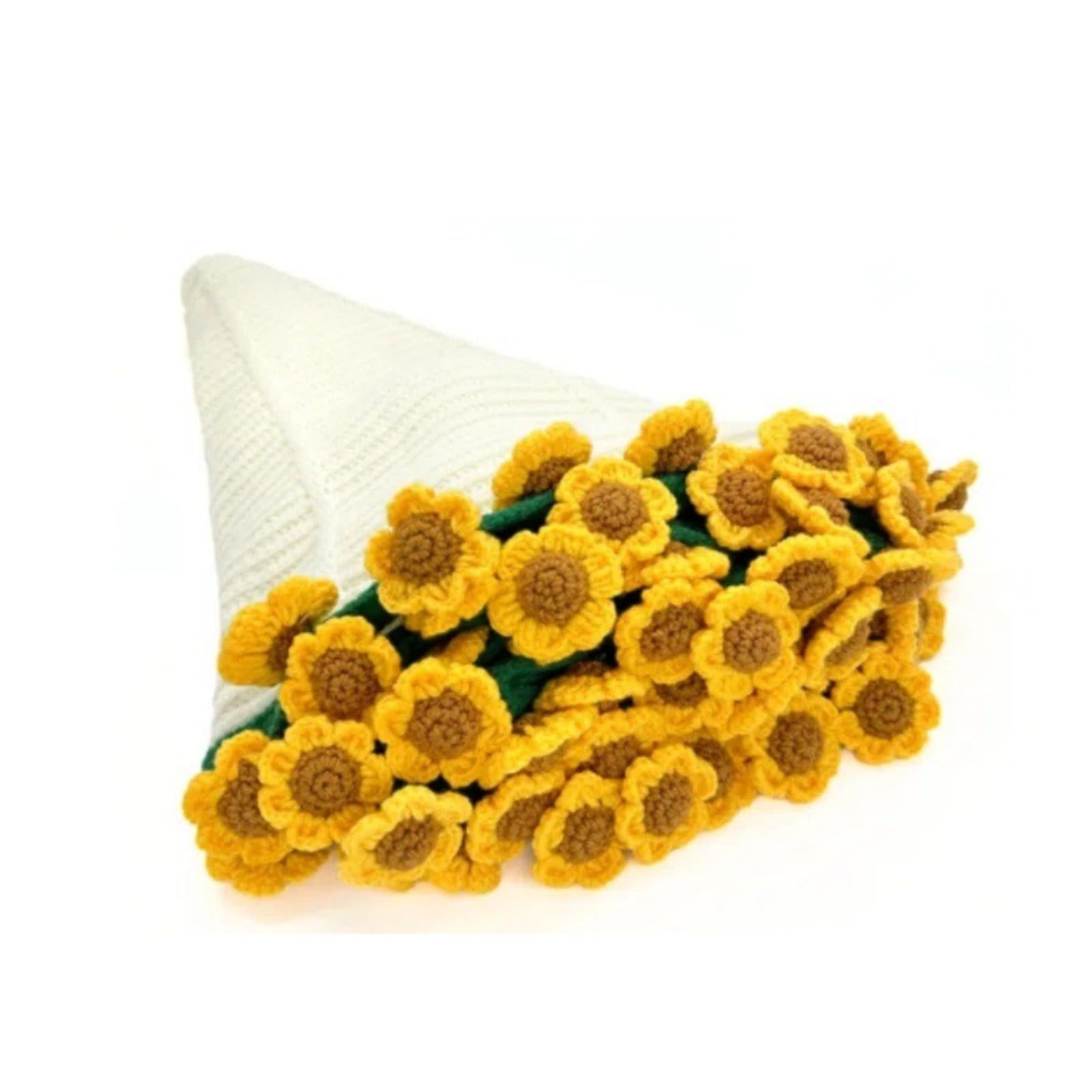 Sunflower bouquet blanket hand woven yarn set material package