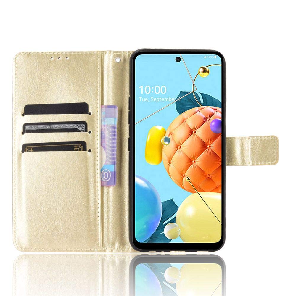 Case for LG K52,Leather Stand Wallet Flip Case Cover for LG K52,Retro Magnetic Phone Shell,Wallet Phone case with Card Slots