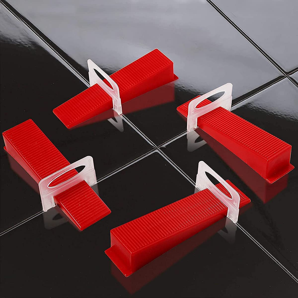 Kit Sistema di Livellamento per Piastrelle 3mm, 400 distanziatori per piastrelle, 100 Cunei riutilizzabili, 1 pinza per piastrelle, per Utensili Livellamento Piastrelle 3-12mm