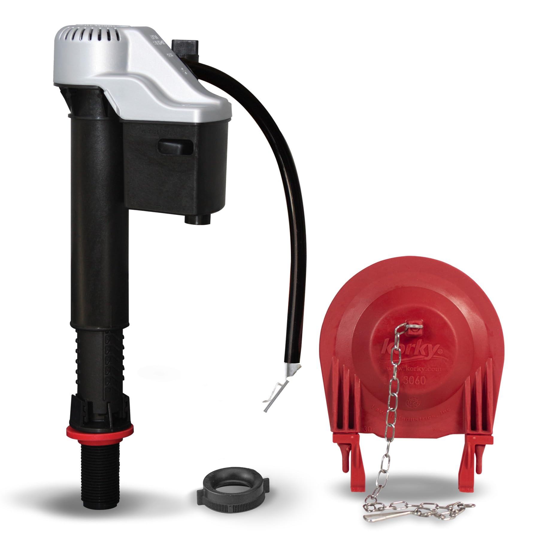 Korky 830MP QuietFILL Platinum Toilet Fill Valve and Premium Large 3-Inch Flapper-Easy to Install-Made in USA