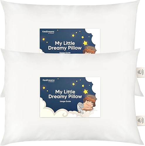 Miniatura 20 de KeaBabies Paquete de 2 almohadas para niños pequeños de 13 x 18 pulgadas, almohadas de cama de viaje suaves de algodón orgánico para niños, para